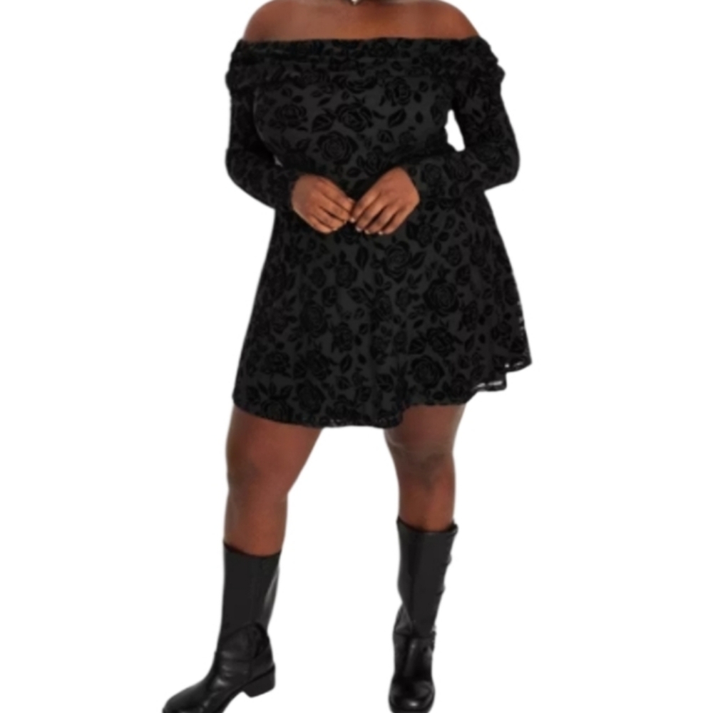Wild Fable Black Floral Mini Dress